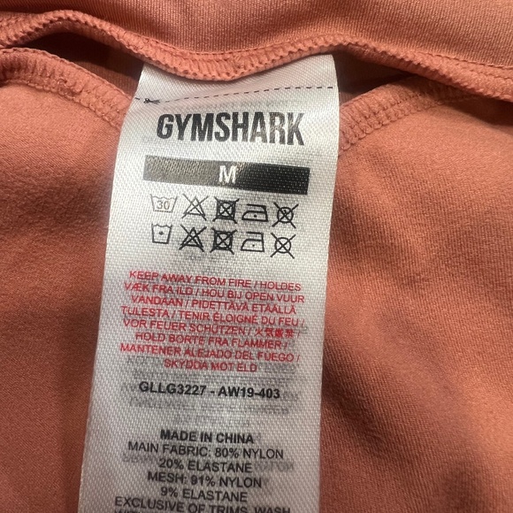 Gymshark Laser Cut Leggings, Peach, High-rise, Size Medium, Womens - Picture 6 of 13